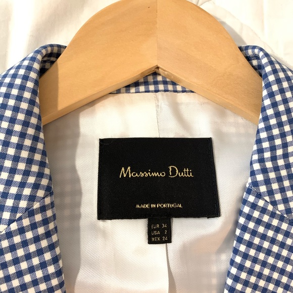 Blue Gingham Blazer — Massimo Dutti - Picture 4 of 4